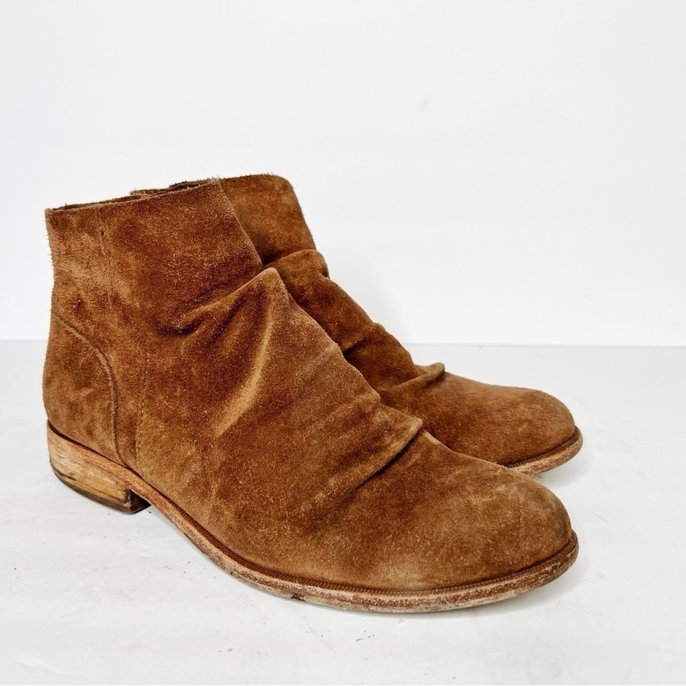 Kork-Ease Giba Ankle Suede Tan Brown Boots Booties Size 8 Women’s
